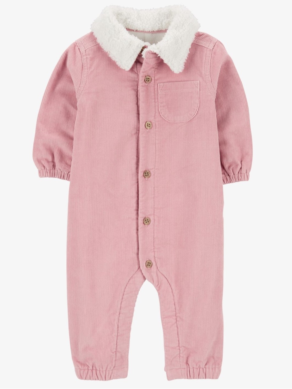 Carter’s | Faux-Sherpa Corduroy (Pink) Jumpsuit sz 9M NWT